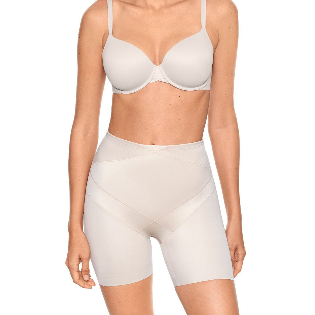 Miraclesuit 2414 Tummy Tuck Bike Short Natural Front View