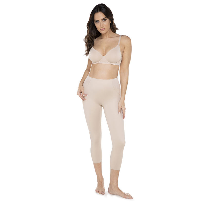Miraclesuit Fit and Firm Shapewear Leggings Natural Front