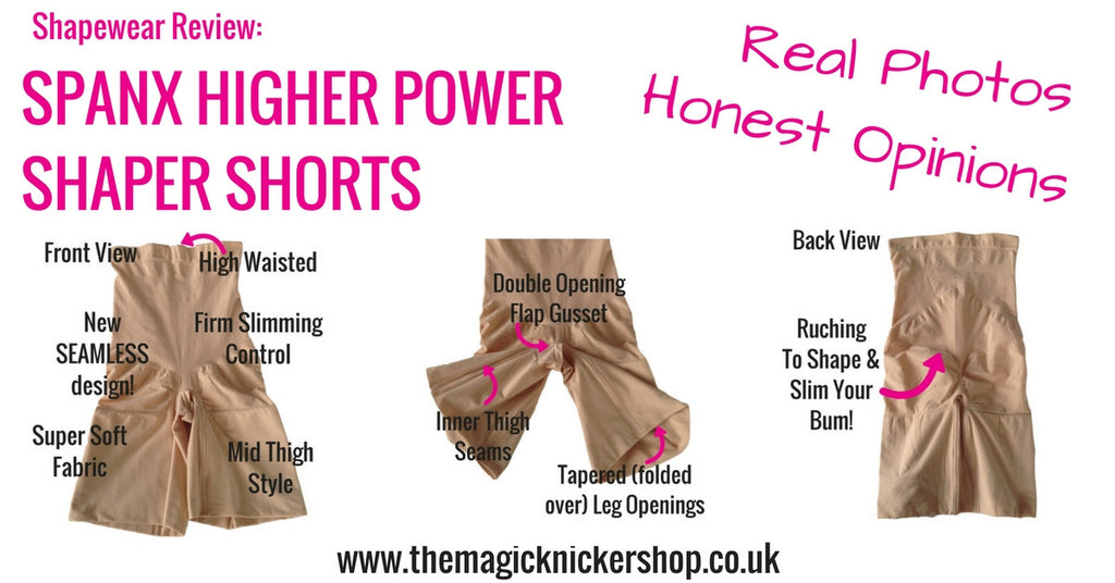 spanx higher power shaper shorts shapewear review