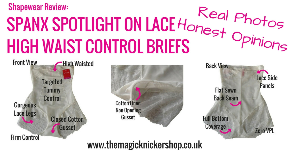 Spanx Spotlight On Lace Pretty High Waist Firm Control Briefs Review – The  Magic Knicker Shop