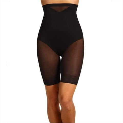 Miraclesuit Sexy Sheer Shaping High Waist Thigh Slimmer In Black