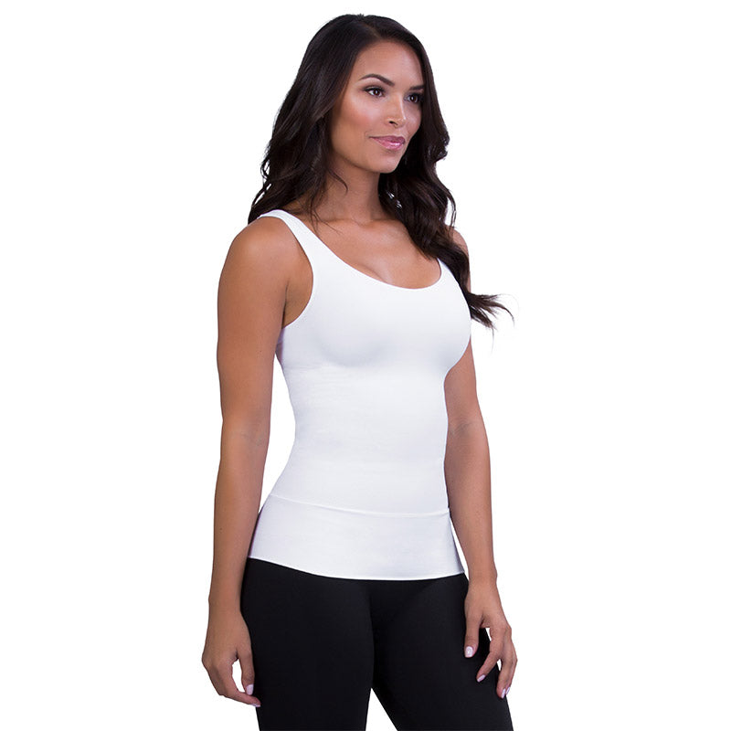 Mother Tucker Scoop Neck Shaping Tank White